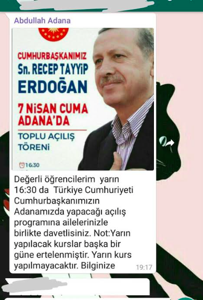 Müdürden Öğrencilere Skandal WhatsApp Mesajı