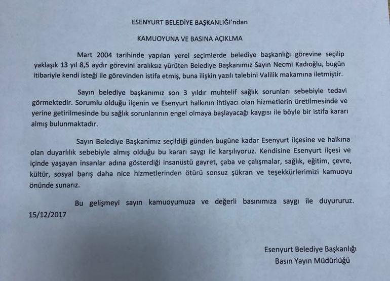 AK Partili Belediye Başkanı İstifa Etti