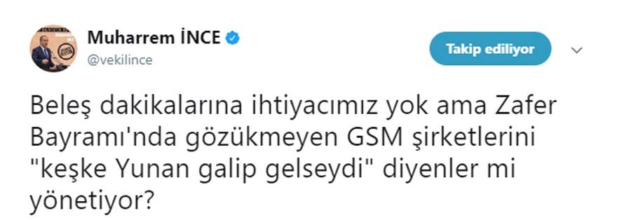 Muharrem İnce, GSM Şirketlerine Yükledi