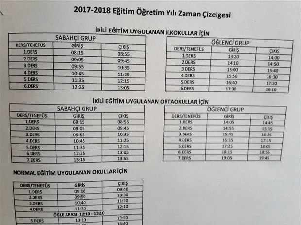 İkili Öğretimde Öğrencilerin Çıkış Saati 19.45'i Bulacak