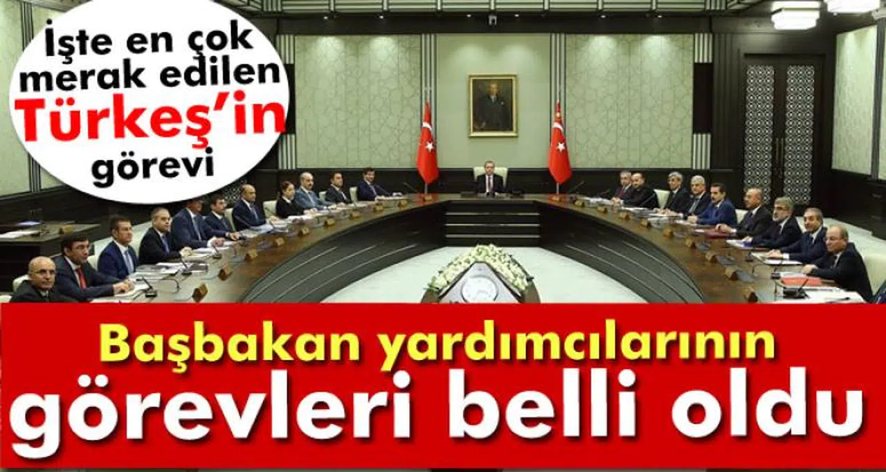 BAŞBAKAN YARDIMCILARININ GÖREV ALANLARI BELLİ OLDU