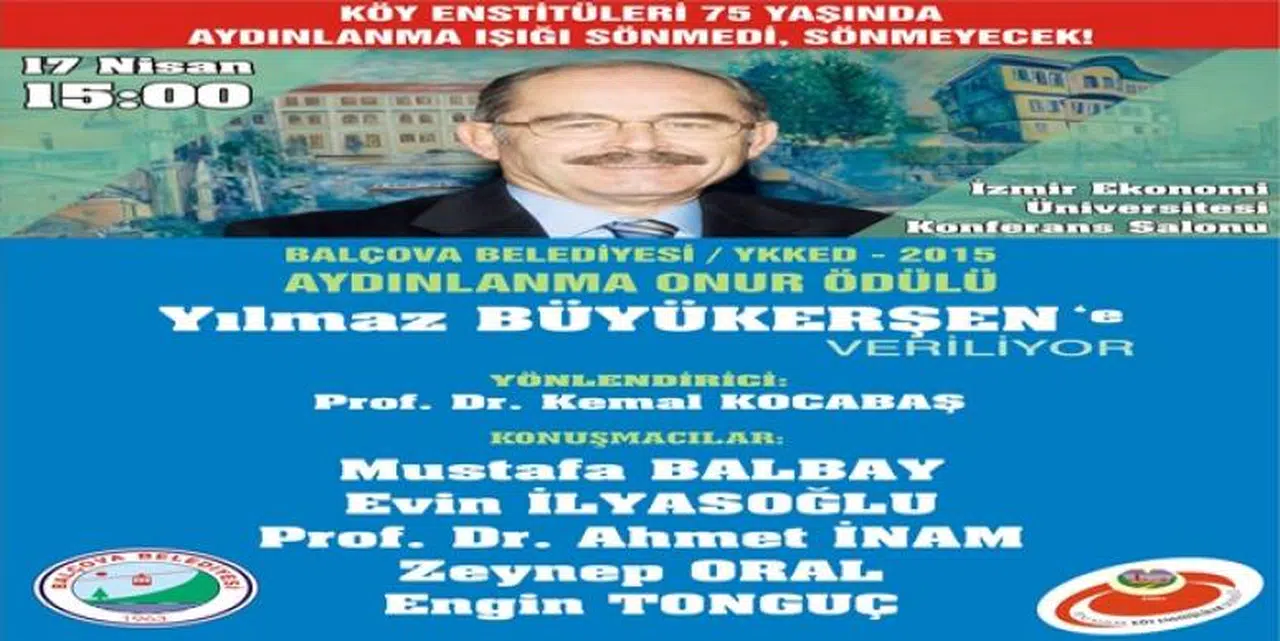 KÖY ENSTİTÜLERİ AYDINLANMA ÖDÜLÜ YILMAZ BÜYÜKERŞEN’E