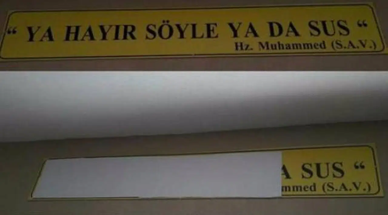 Okuldaki 'Hayır'lı Hadisin Üstü Kapatıldı