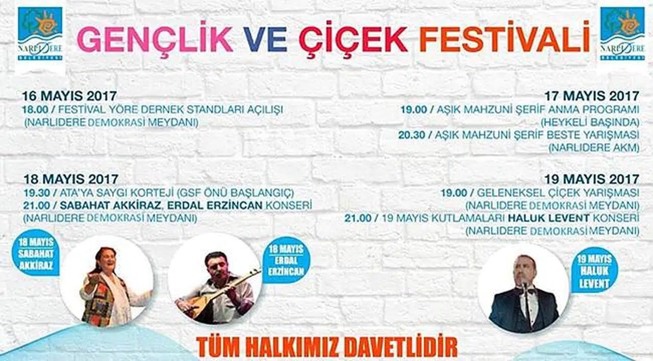 Narlıdere Belediyesi Gençlik ve Çiçek Festivali Başlıyor