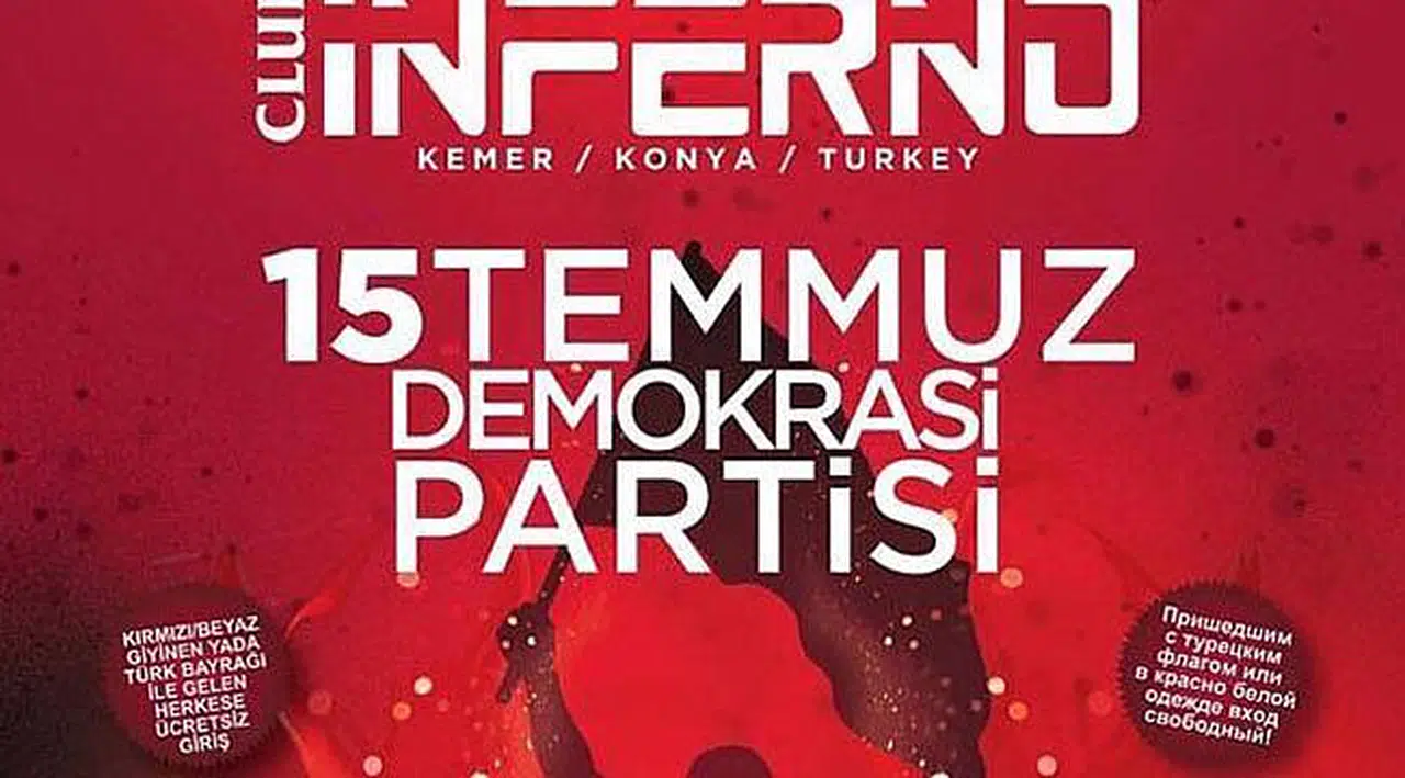 Tepki Gören 15 Temmuz Demokrasi Partisi Gece Kulübü Tarafından İptal Edildi