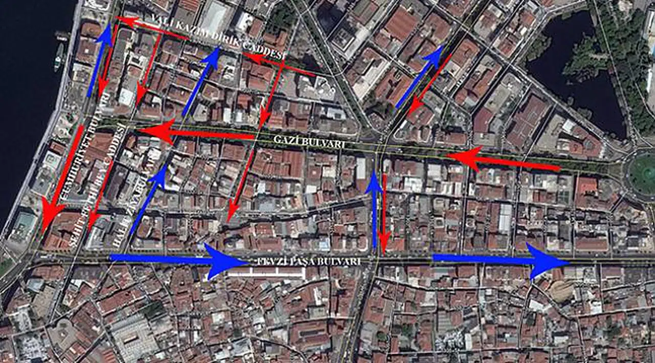 Konak-Alsancak Arasında Yeni Trafik Düzeni