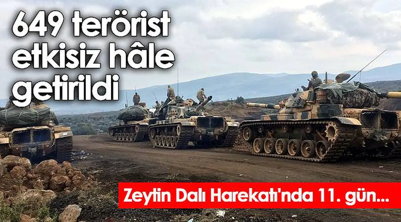Zeytin Dalı Harekatı'nda 11. gün..