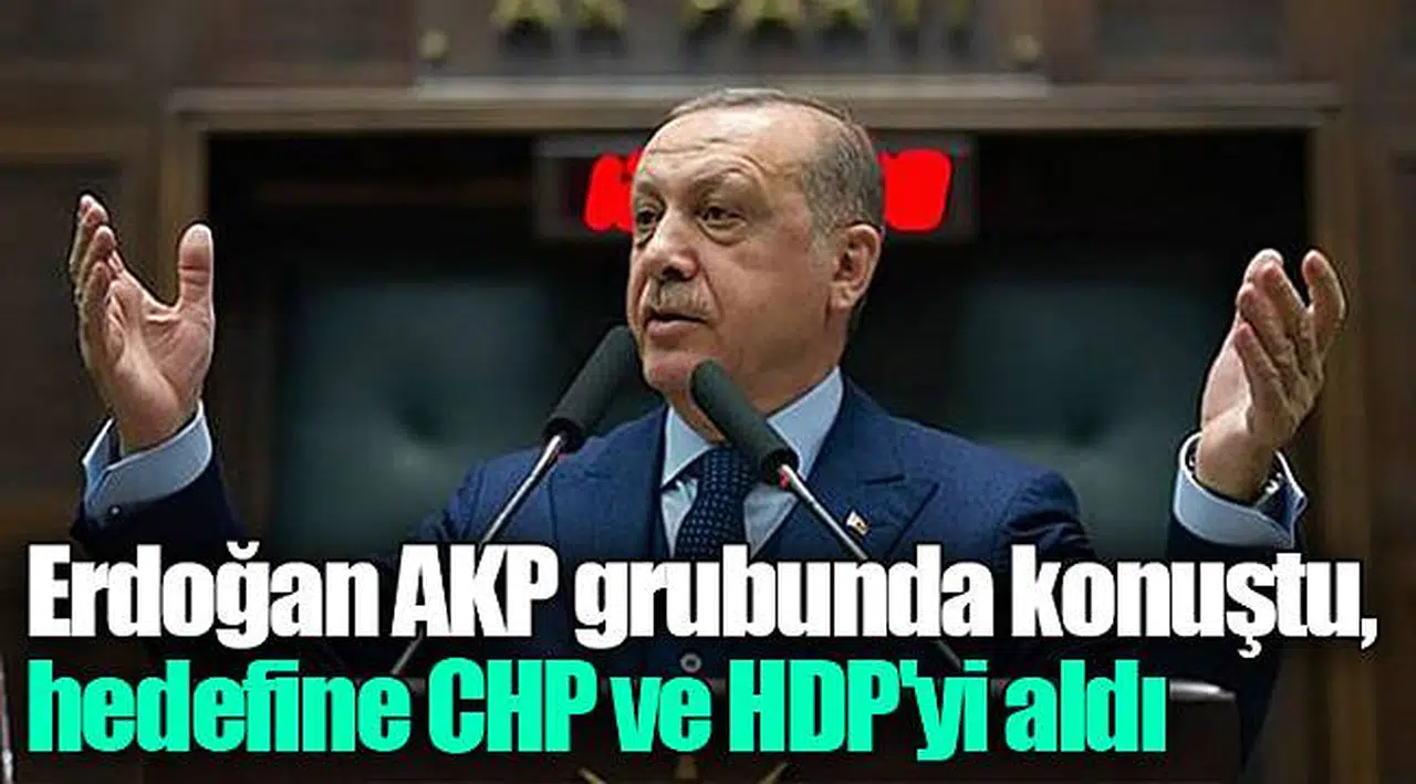 Erdoğan AKP grubunda konuştu, hedefine CHP ve HDP'yi aldı