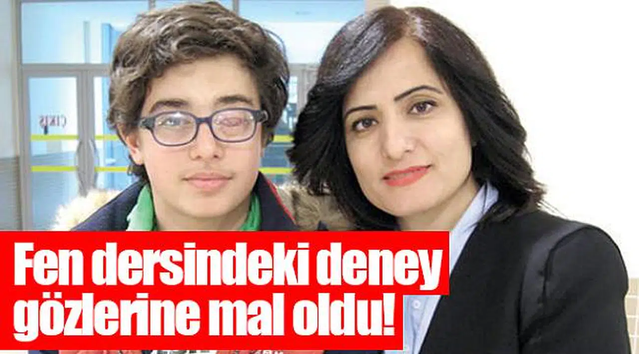 Fen dersindeki deney gözlerine mal oldu!