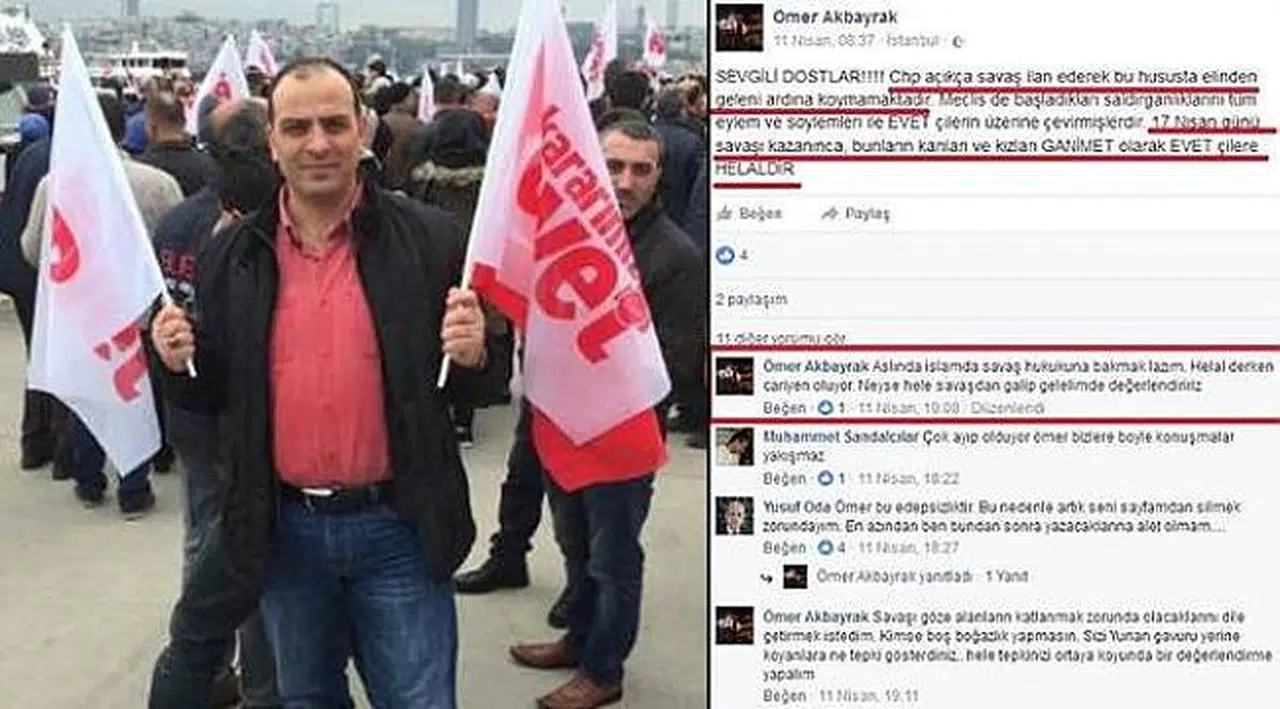 "Hayır'cıların karıları kızları 'evet'çilere helaldir" diyen İBB çalışanı: 'Bipolar'ım