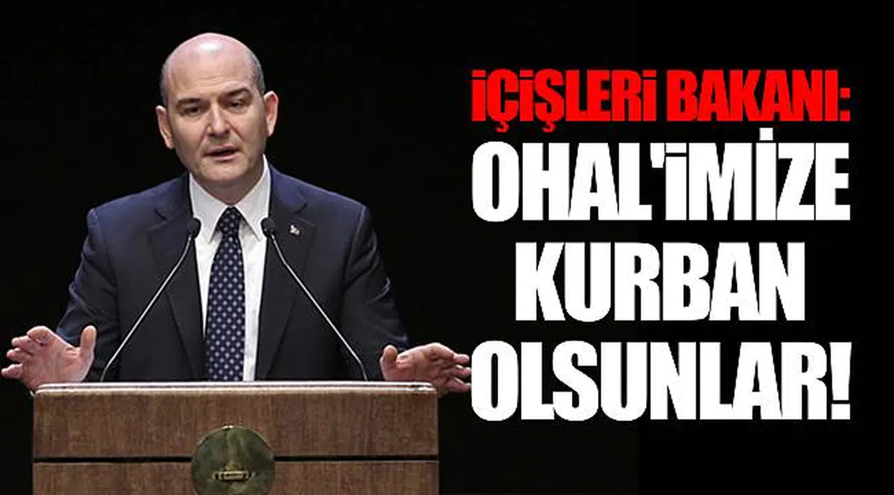 İçişleri Bakanı: OHAL'imize kurban olsunlar!