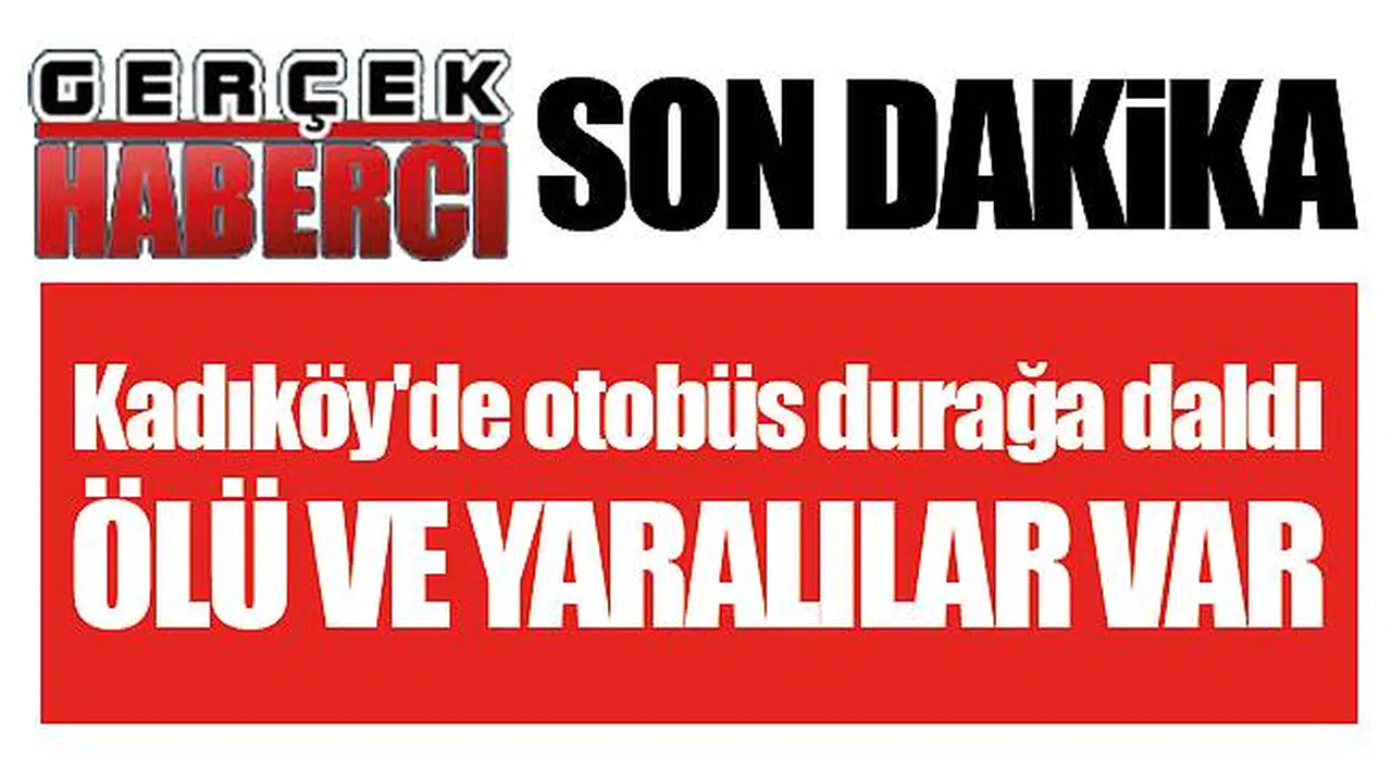 Kadıköy'de otobüs durağa daldı