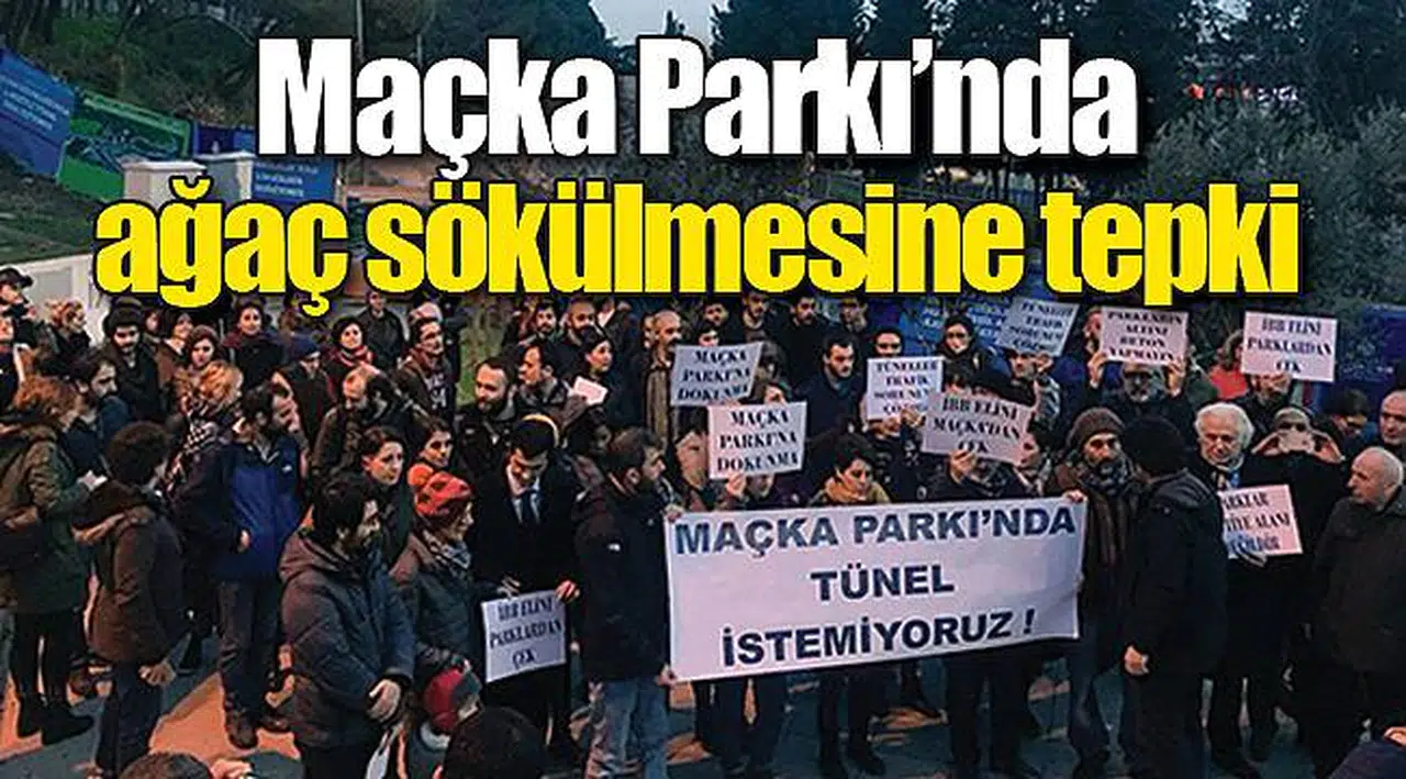 Maçka Parkı’nda ağaç sökülmesine tepki