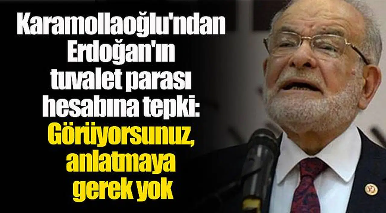 Karamollaoğlu'ndan Erdoğan'ın tuvalet parası hesabına tepki: Görüyorsunuz, anlatmaya gerek yok