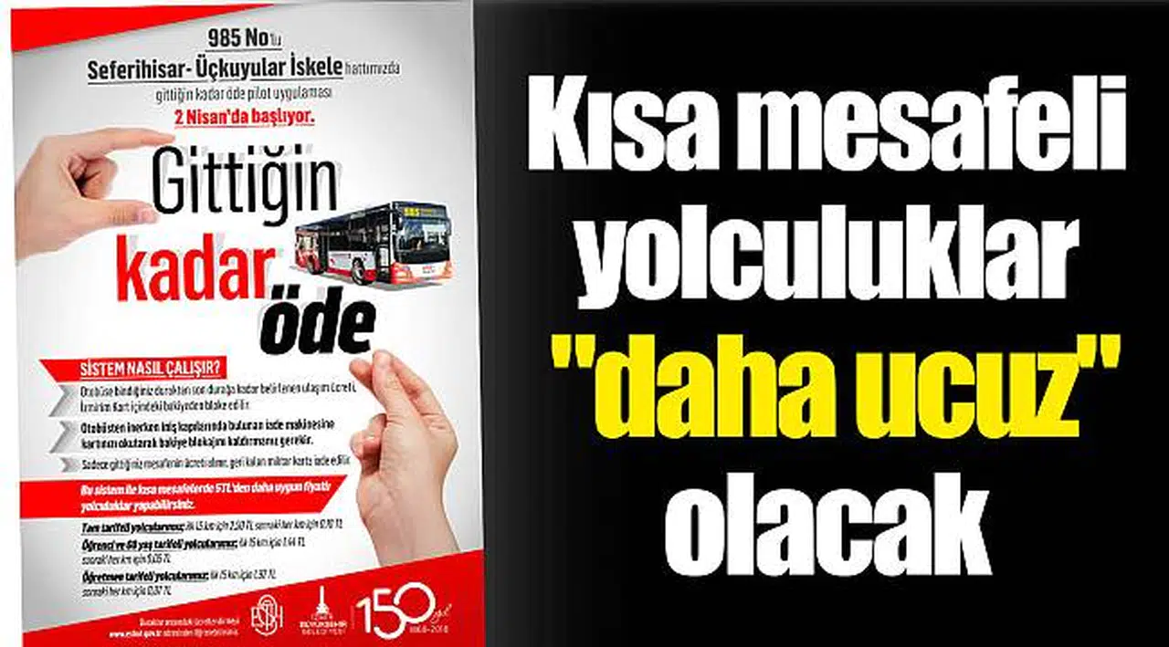 Kısa mesafeli yolculuklar "daha ucuz" olacak