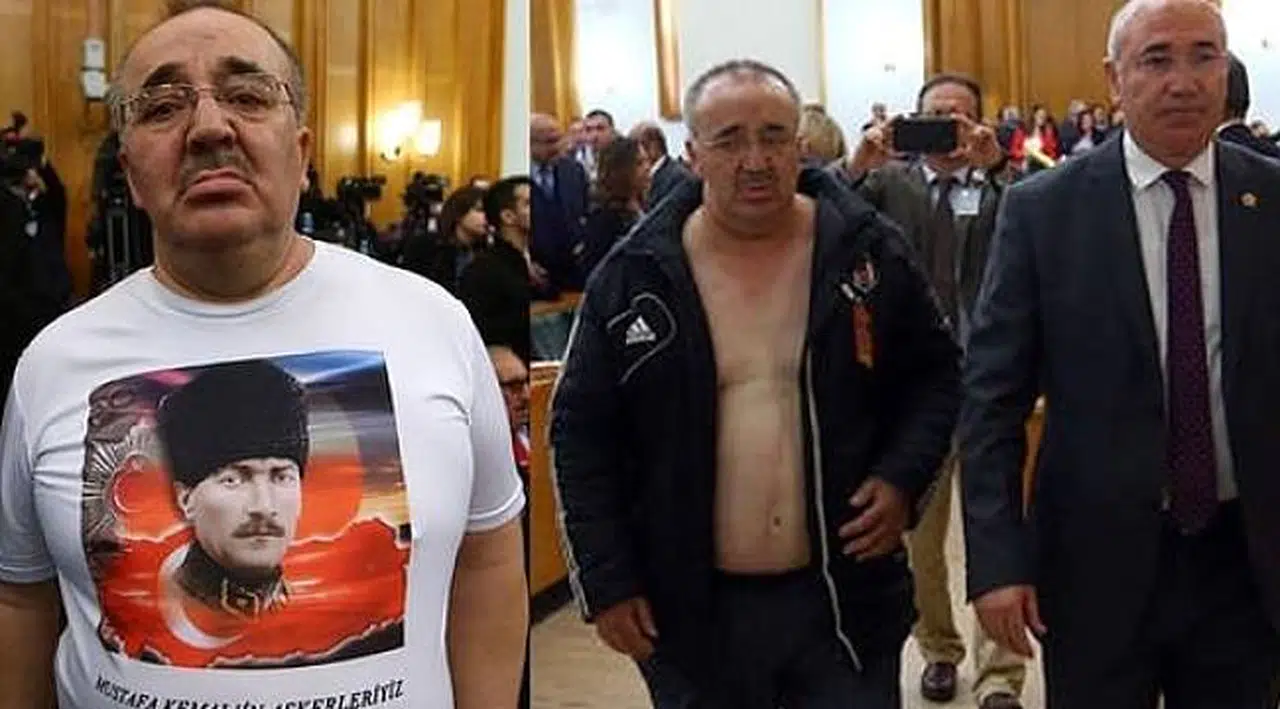 Meclis'e vatandaşı Atatürk'lü tişörtle almayan polise soruşturma