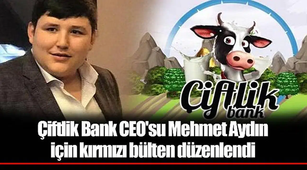 Çiftlik Bank CEO'su Mehmet Aydın için kırmızı bülten düzenlendi
