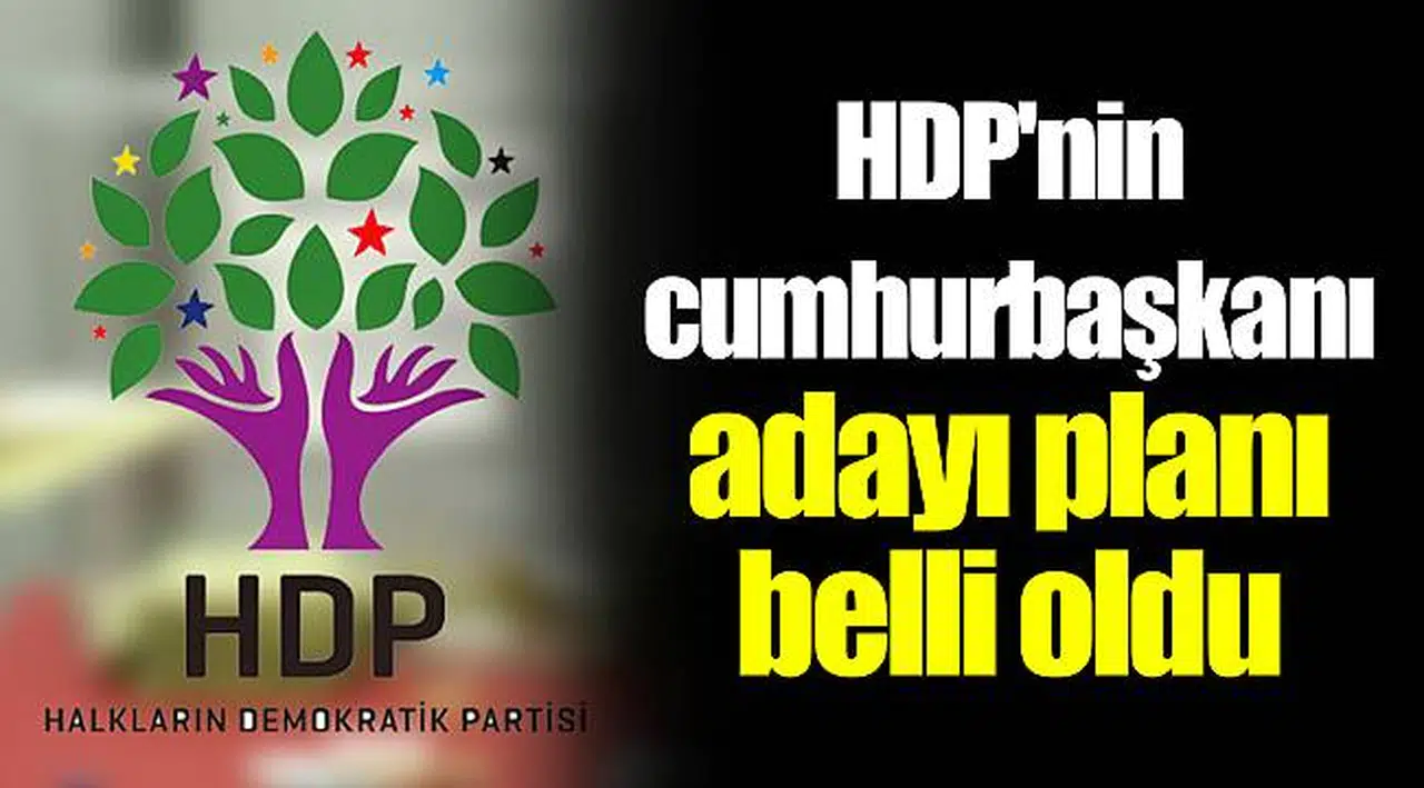 HDP'nin cumhurbaşkanı adayı planı belli oldu