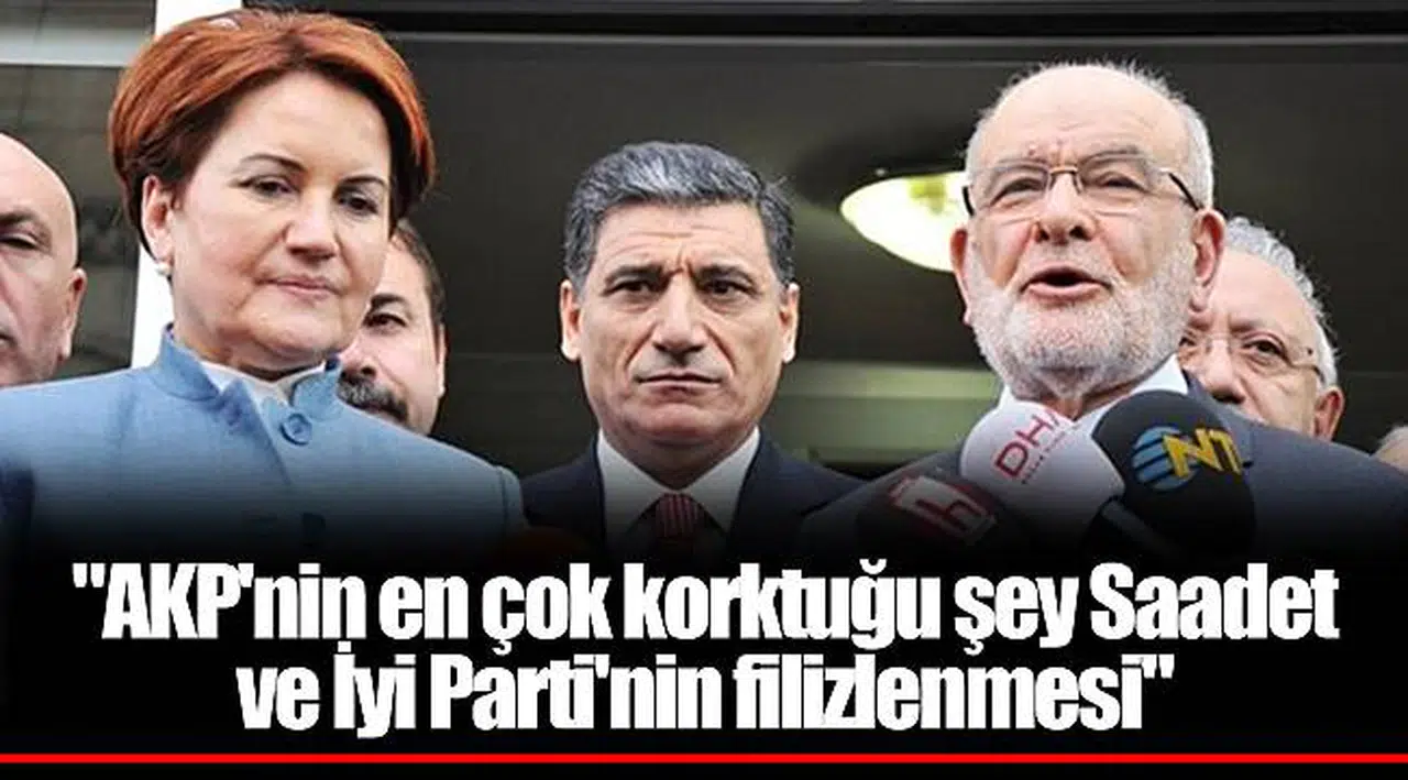 "AKP'nin en çok korktuğu şey Saadet ve İyi Parti'nin filizlenmesi"