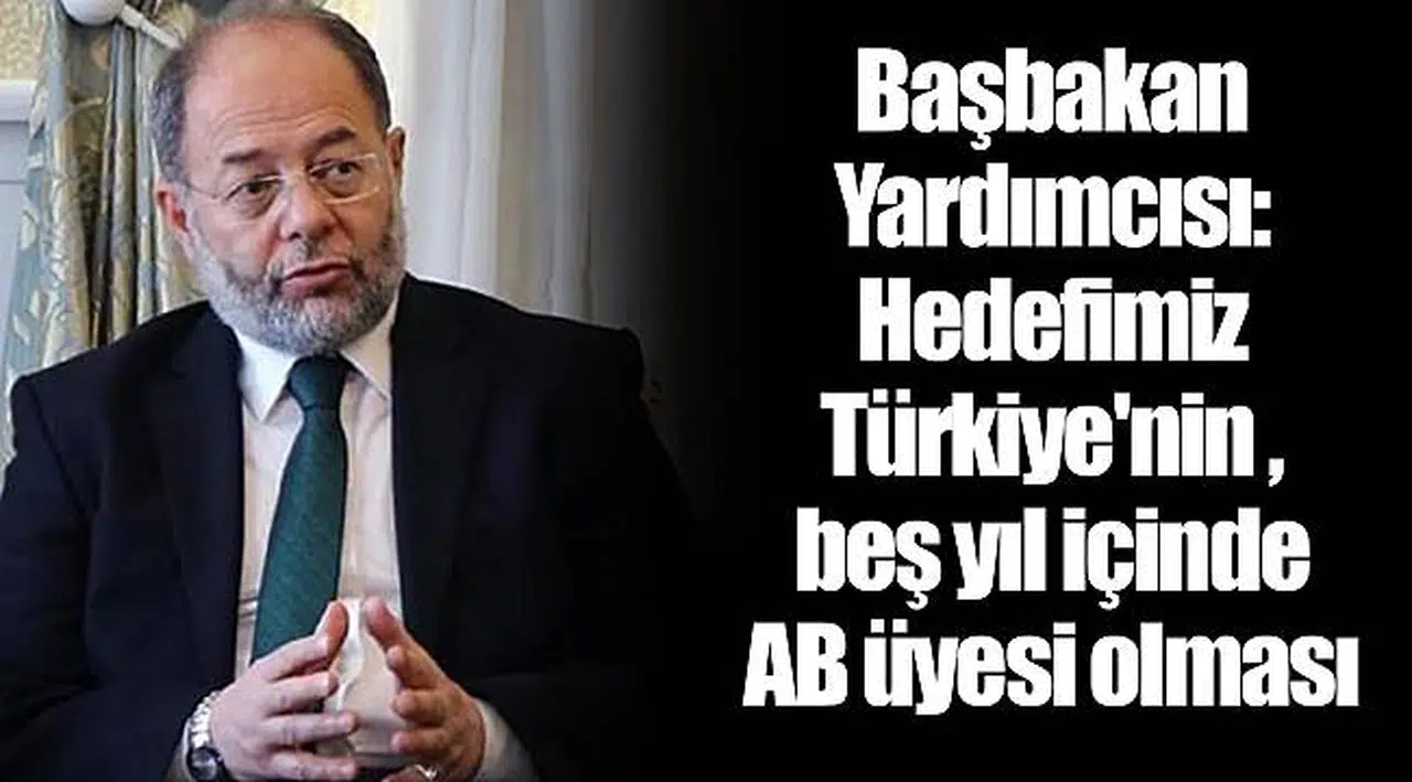 Başbakan Yardımcısı: Hedefimiz Türkiye'nin beş yıl içinde AB üyesi olması