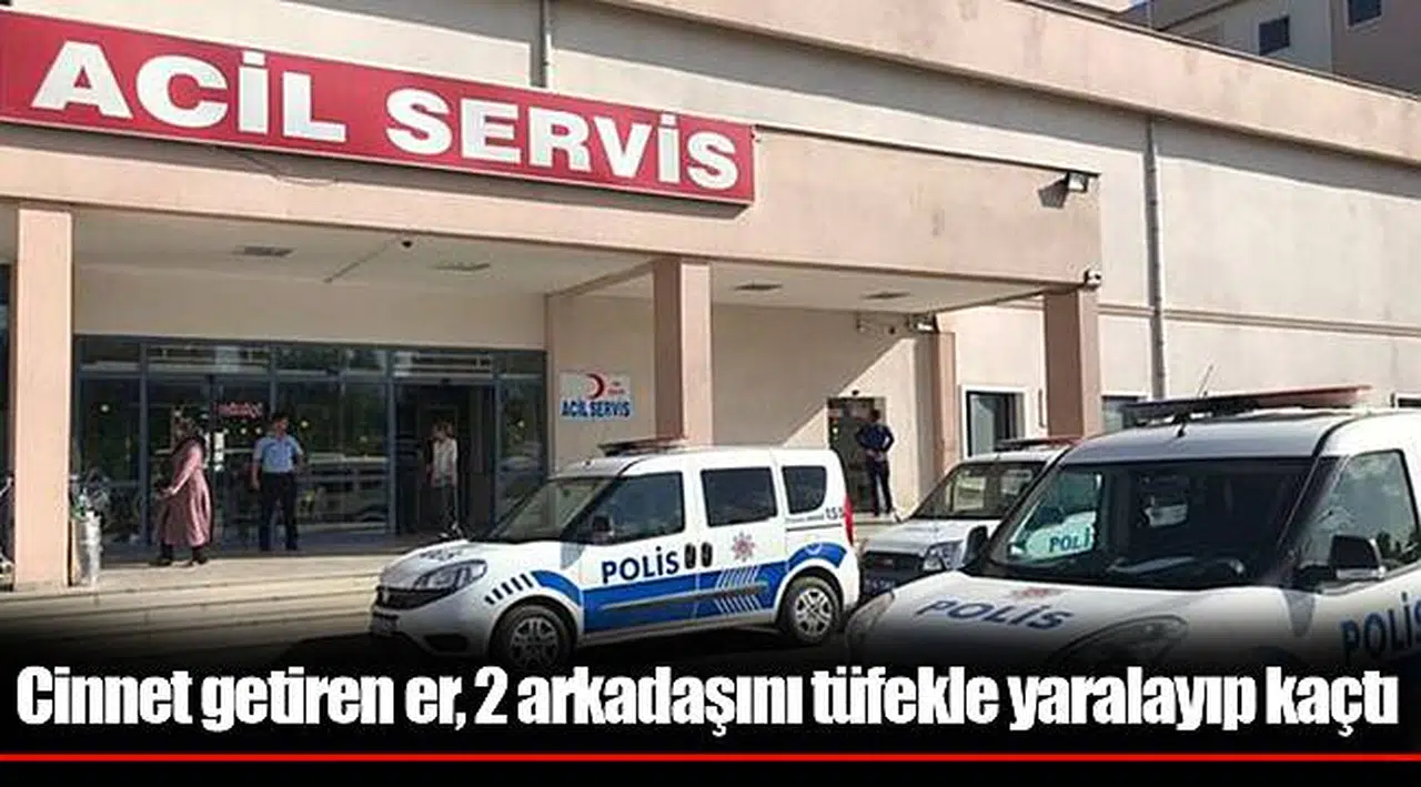 Cinnet getiren er, 2 arkadaşını tüfekle yaralayıp kaçtı