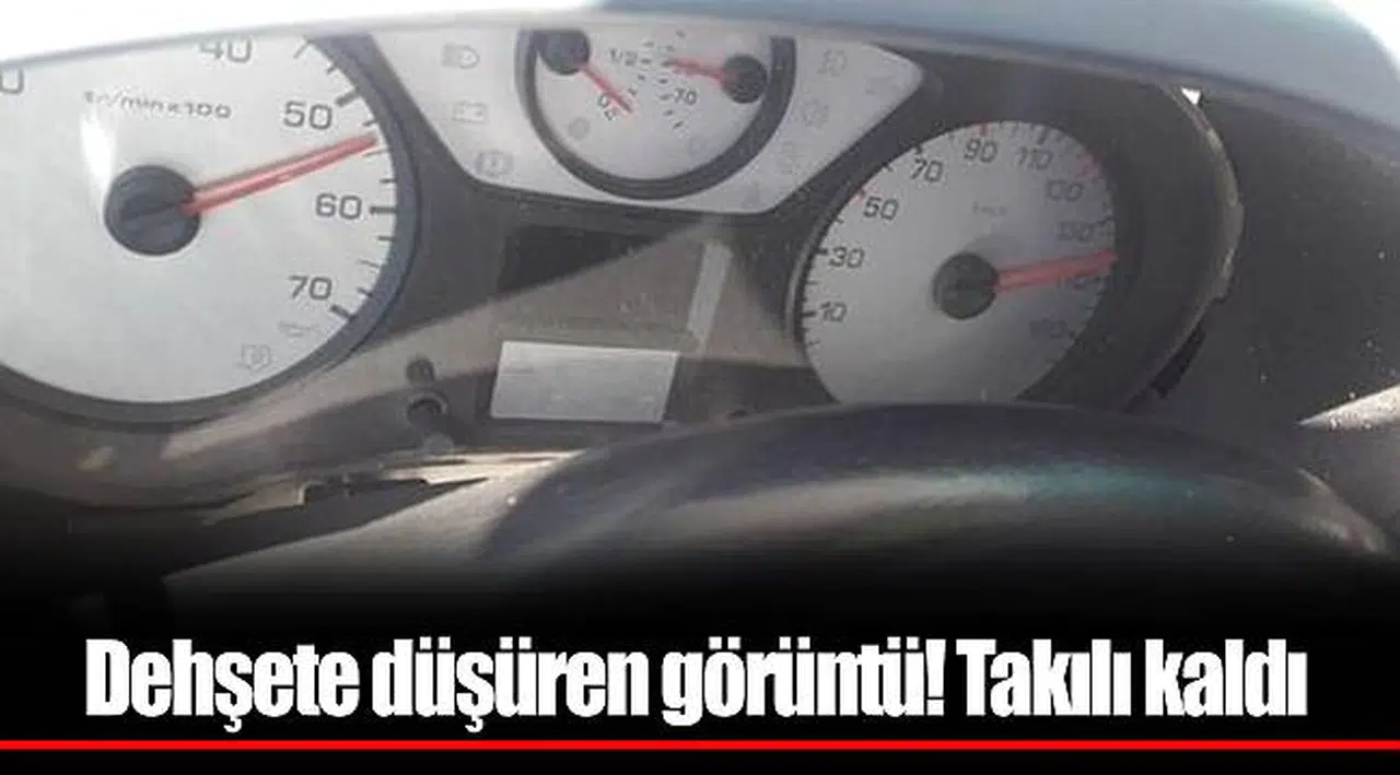 Dehşete düşüren görüntü! Takılı kaldı