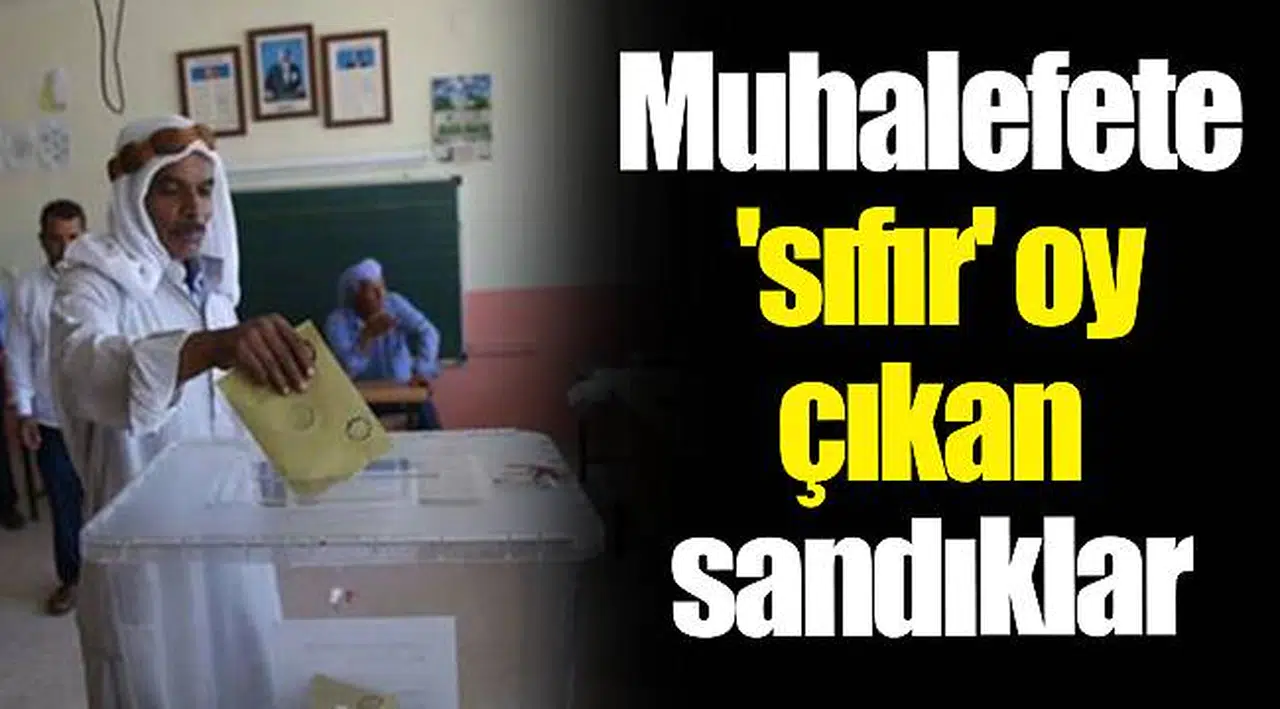 Muhalefete 'sıfır' oy çıkan sandıklar