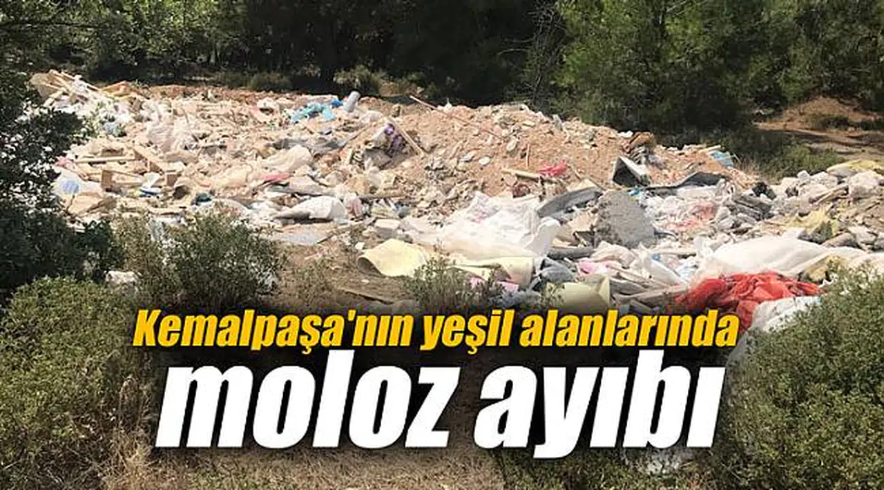 Kemalpaşa'nın yeşil alanlarında moloz ayıbı
