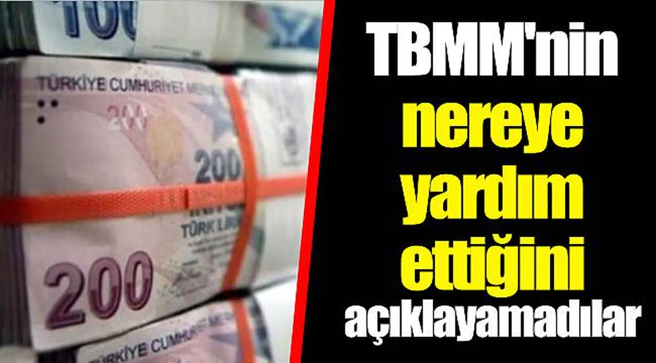 TBMM'nin nereye yardım ettiğini açıklayamadılar