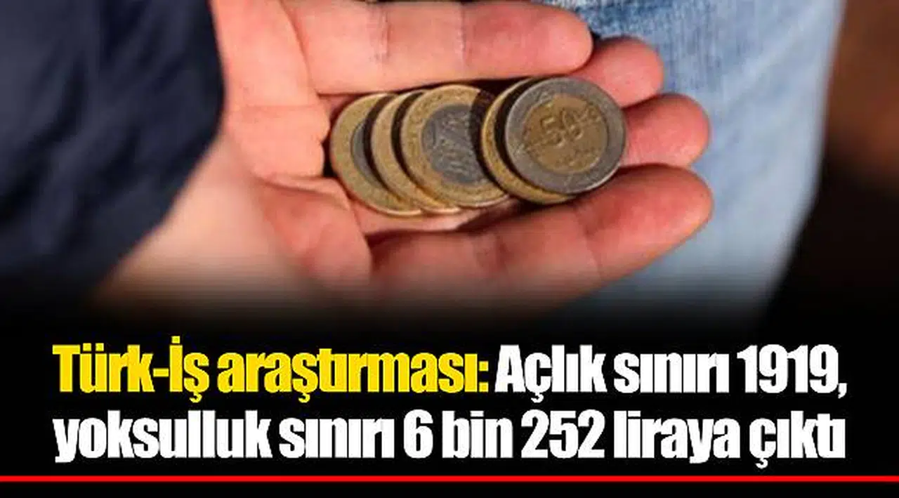 Türk-İş araştırması: Açlık sınırı 1919, yoksulluk sınırı 6 bin 252 liraya çıktı