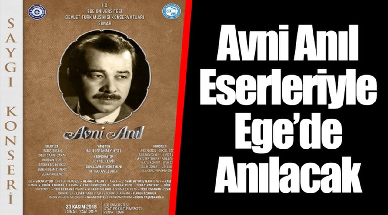 Avni Anıl Eserleriyle Ege’de Anılacak