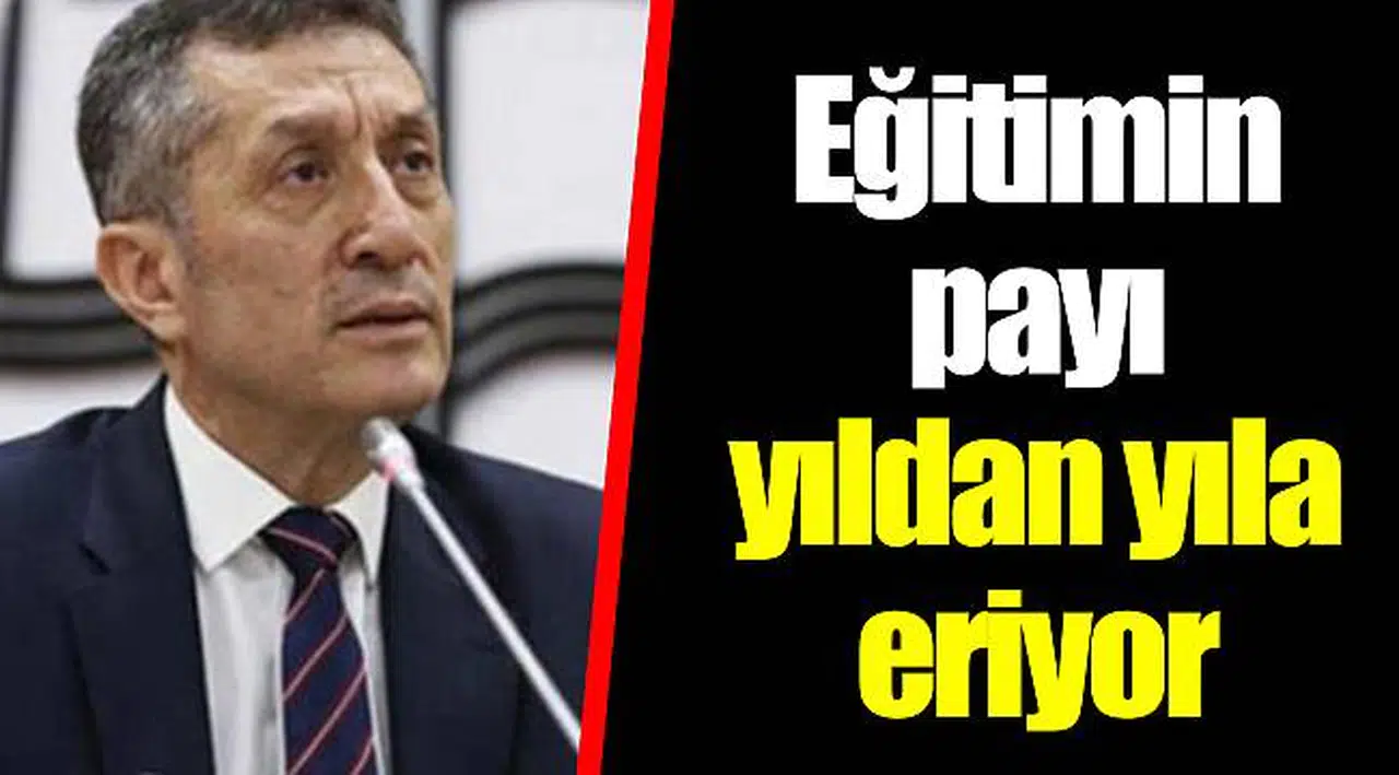 Eğitimin payı yıldan yıla eriyor