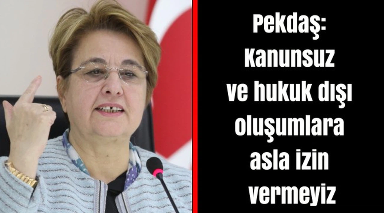Pekdaş: Kanunsuz ve hukuk dışı oluşumlara asla izin vermeyiz