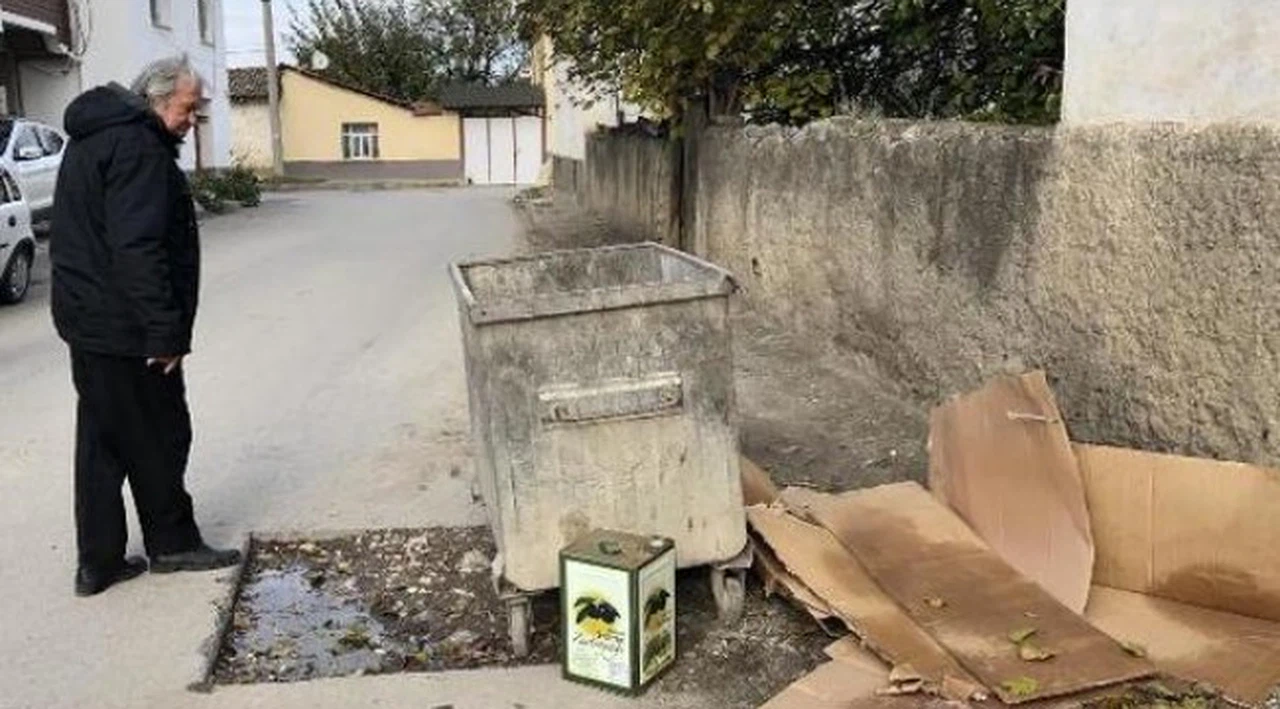 Roma dönemine ait mozaik, çöp konteyneri altında