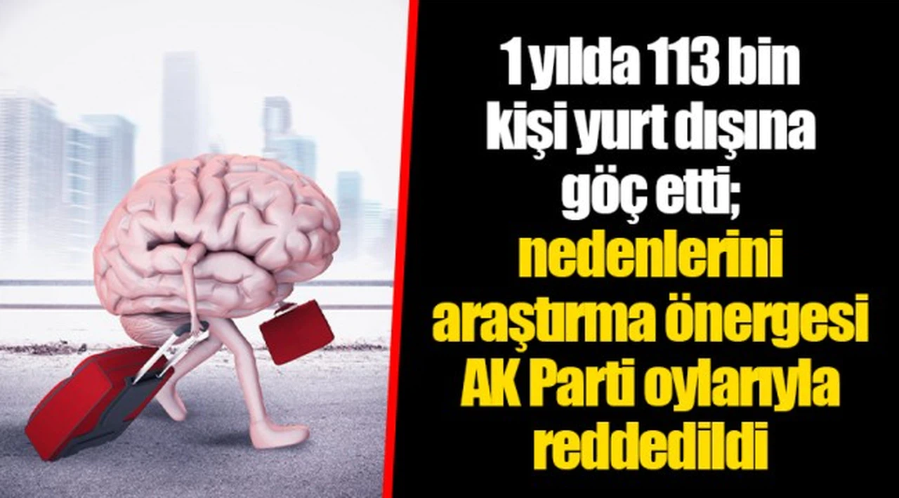 1 yılda 113 bin kişi yurt dışına göç etti; nedenlerini araştırma önergesi AKP oylarıyla reddedildi