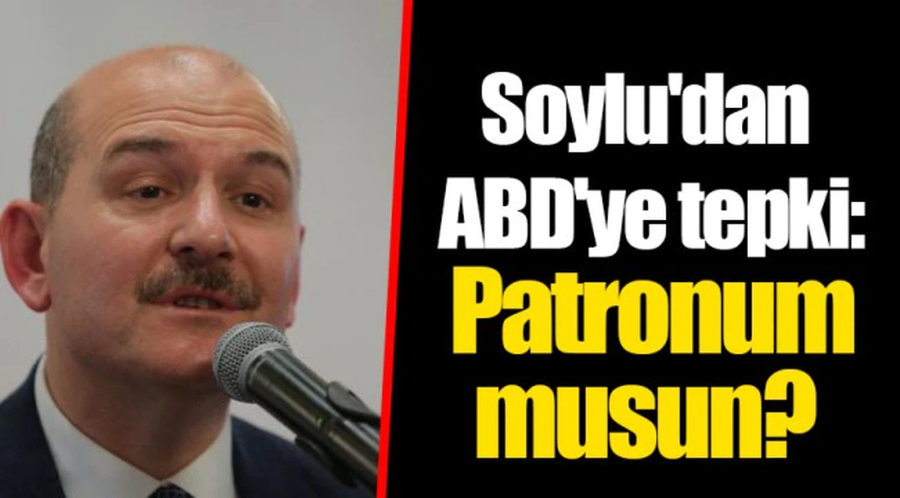 Soylu'dan ABD'ye tepki: Patronum musun?
