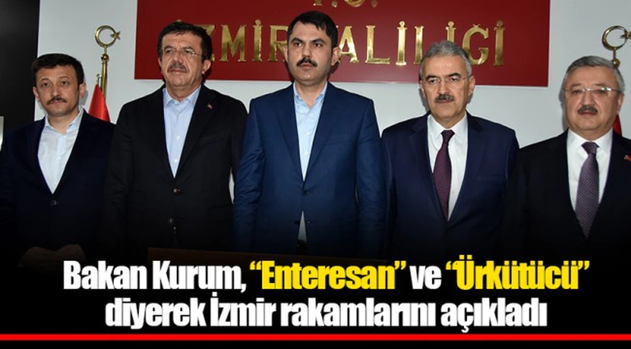 Bakan Kurum, “Enteresan” ve “Ürkütücü” diyerek İzmir rakamlarını açıkladı
