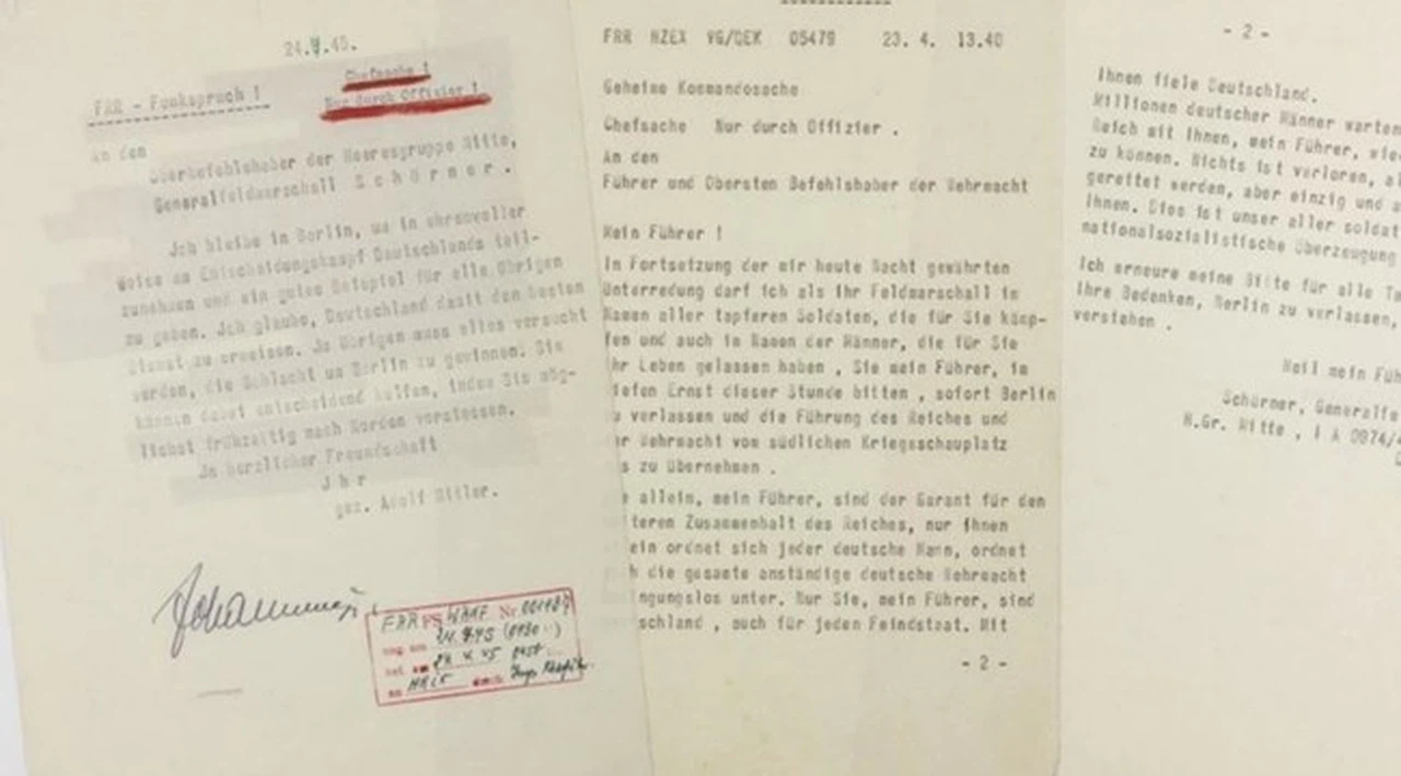 Hitler’in son telgrafı satışa çıkıyor