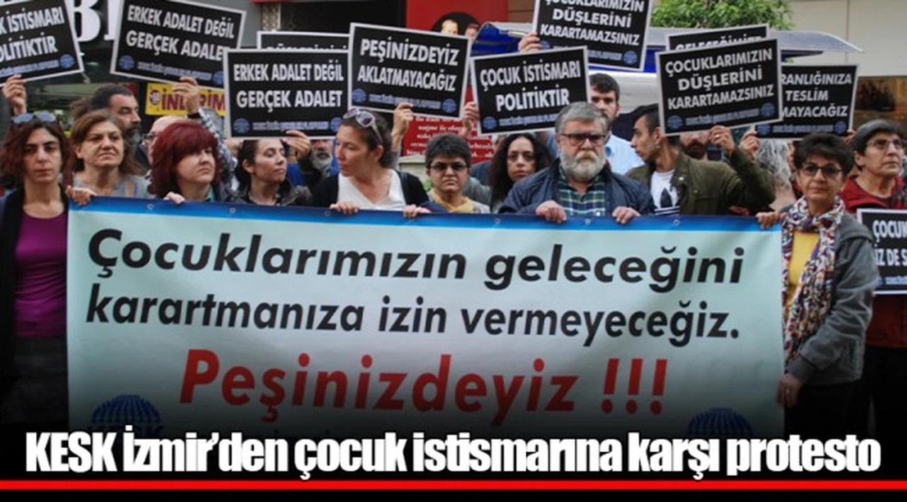 KESK İzmir’den çocuk istismarına karşı protesto