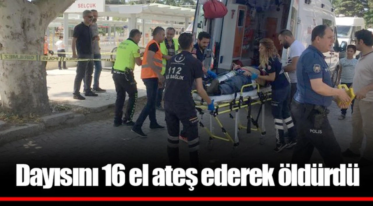 Dayısını 16 el ateş ederek öldürdü