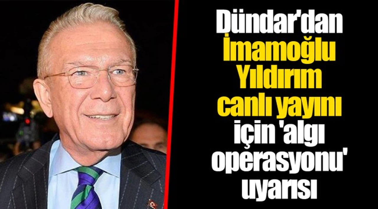 Dündar'dan İmamoğlu-Yıldırım canlı yayını için 'algı operasyonu' uyarısı