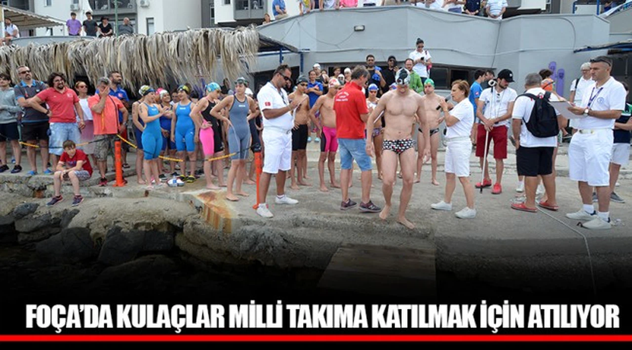 FOÇA’DA KULAÇLAR MİLLİ TAKIMA KATILMAK İÇİN ATILIYOR