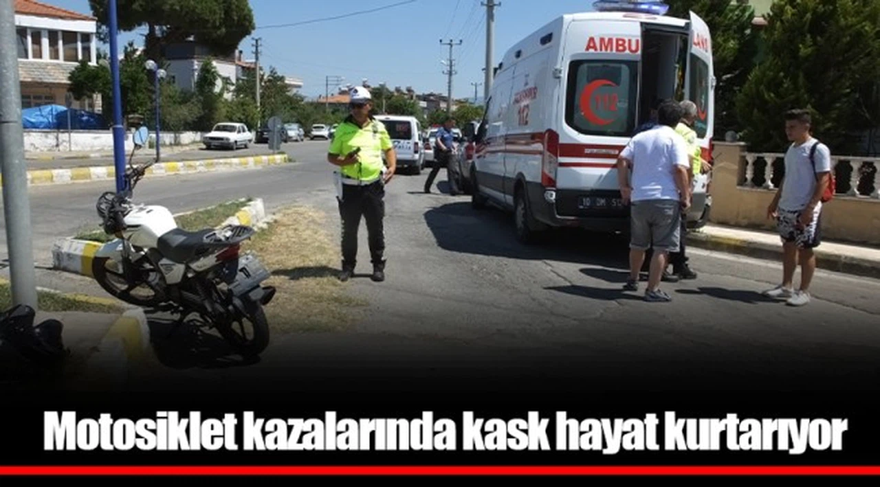 Motosiklet kazalarında kask hayat kurtarıyor