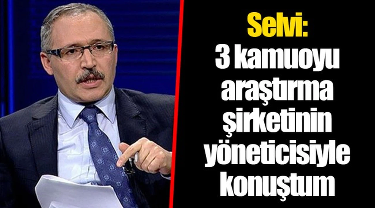 Selvi: 3 kamuoyu araştırma şirketinin yöneticisiyle konuştum