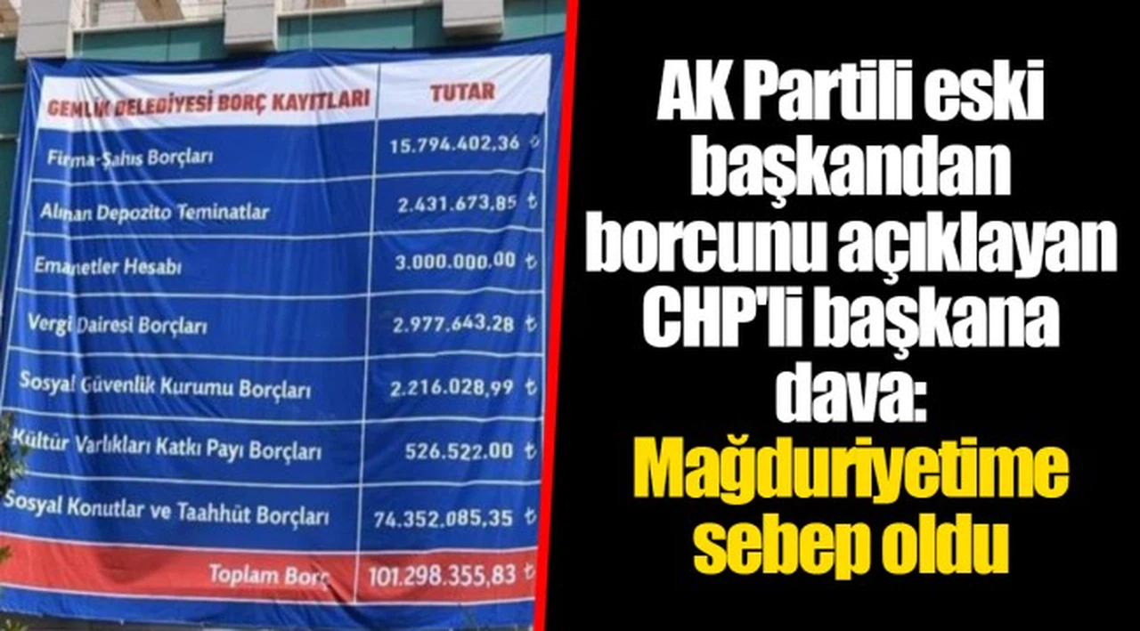 AK Partili eski başkandan borcunu açıklayan CHP'li başkana dava: Mağduriyetime sebep oldu