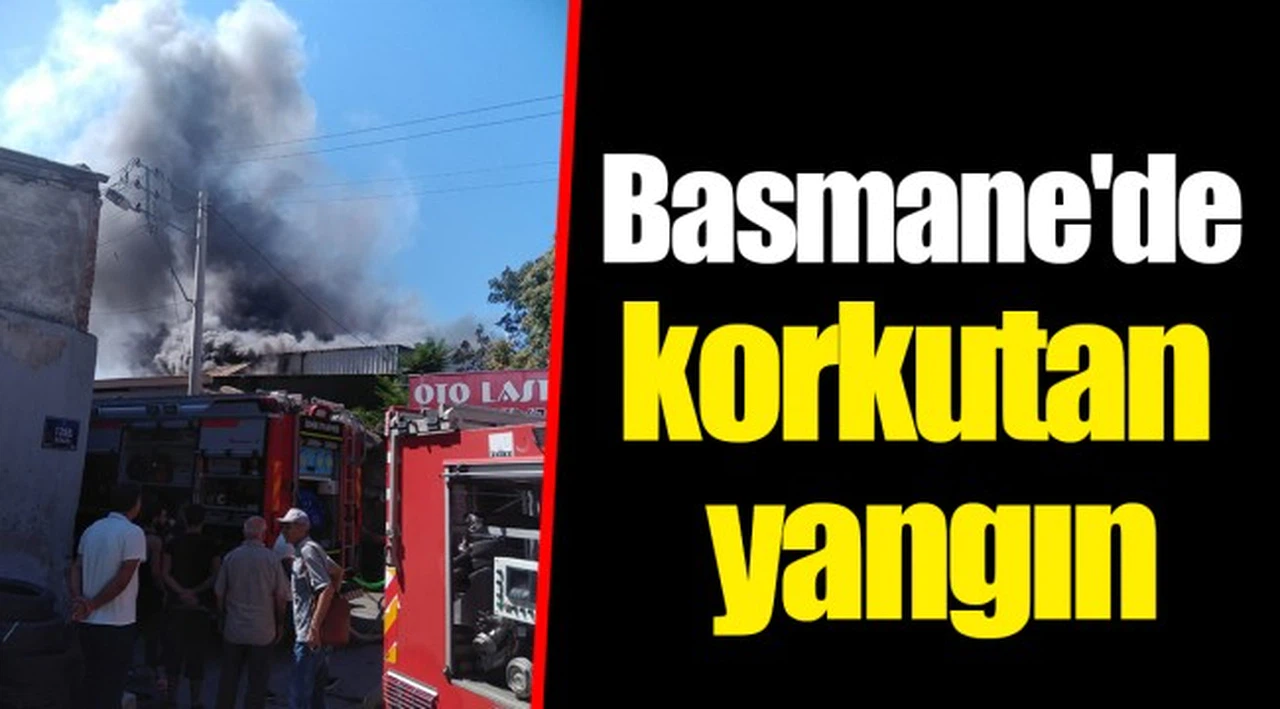Basmane'de korkutan yangın