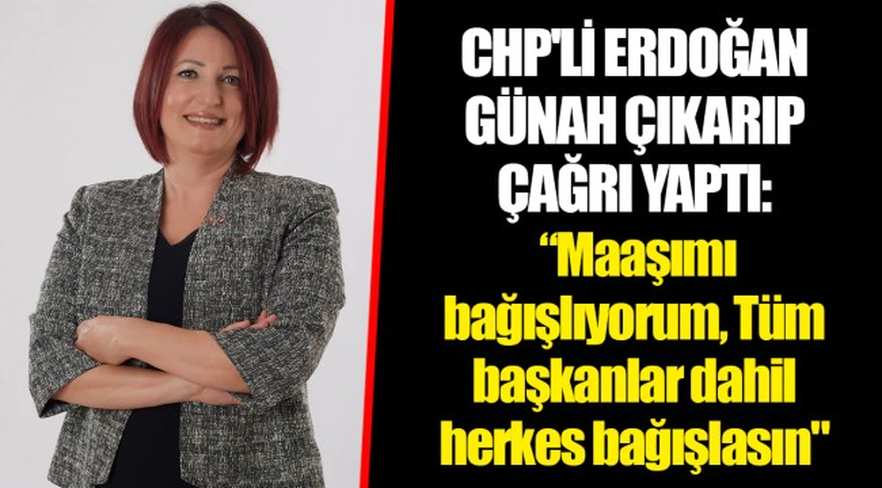 CHP'Lİ  ERDOĞAN  GÜNAH  ÇIKARIP  ÇAĞRI YAPTI