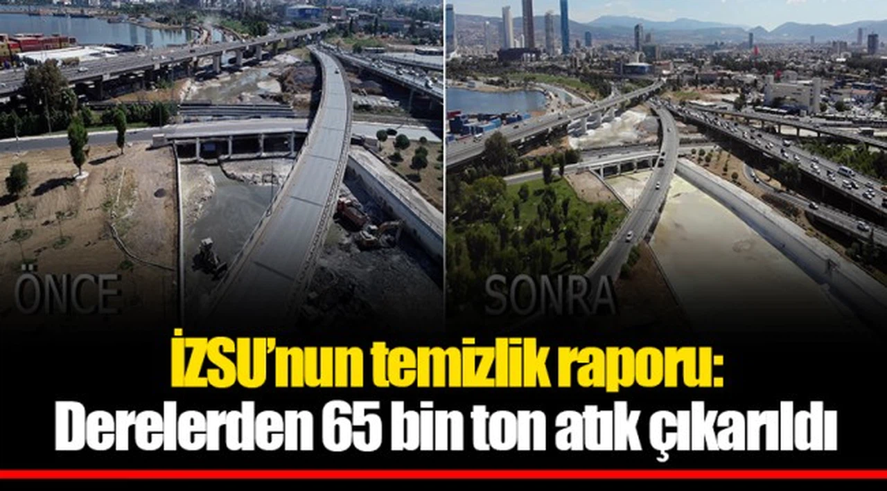 İZSU’nun temizlik raporu:Derelerden 65 bin ton atık çıkarıldı