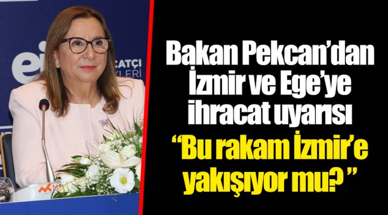 Bakan Pekcan’dan İzmir ve Ege’ye ihracat uyarısı  - “Bu rakam İzmir’e yakışıyor mu? "
