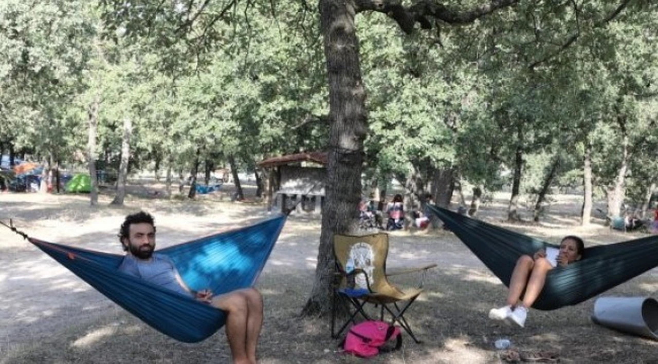 Dünyanın ilk ve tek Hamak Festivali renkli görüntülere sahne oldu